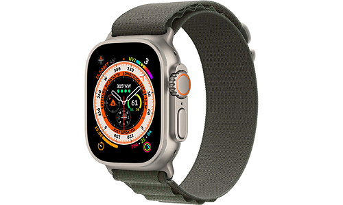Apple Watch Ultra + Cellular 49mm Titanium Medium Sport Band Green Alpine