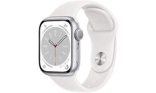 Apple Watch Series 8 GPS 41mm Silver Sport Band White