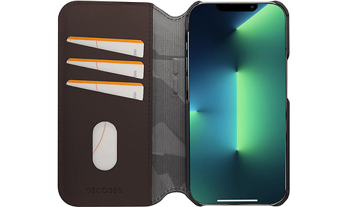 Decoded Wallet Apple iPhone 14 Pro Book Case Leather Brown