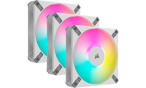 Corsair iCUE AF120 RGB Elite PWM 120mm White 3-pack