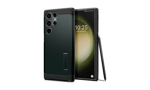 Spigen Tough Armor Samsung Galaxy S23 Ultra Cover Back Cover Green