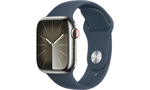 Apple Watch Series 9 GPS + Cellular 41mm Silver RVS Sport Band Blue (S/M)