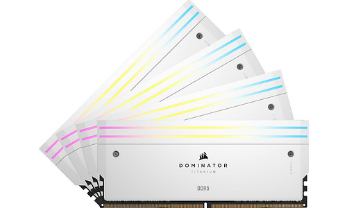 Corsair Dominator Titanium RGB White 64GB DDR5-6400 CL32 quad kit