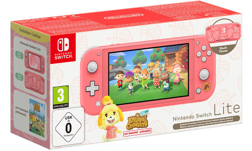 Nintendo Switch Lite Animal Crossing New Horizons Editie Pink