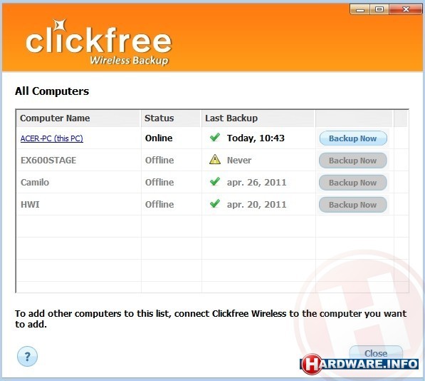 Clickfree Wireless Backup 1TB