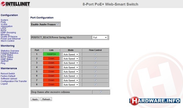 Intellinet 8-port PoE+ Web-Managed Desktop Gigabit Switch