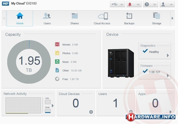Western Digital My Cloud EX2100 4TB