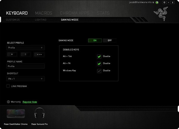 Razer DeathStalker Chroma Gaming Keyboard (US)