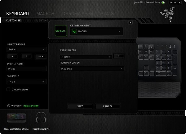 Razer DeathStalker Chroma Gaming Keyboard (US)