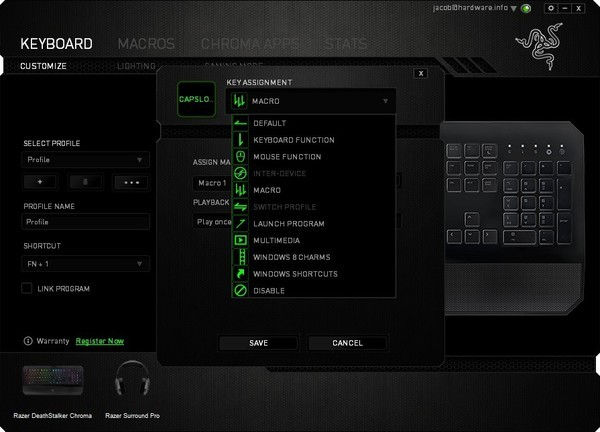 Razer DeathStalker Chroma Gaming Keyboard (US)