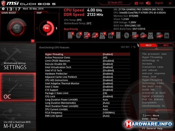 MSI Z170A Gaming Pro Carbon