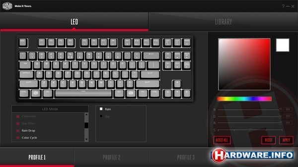 Cooler Master MasterKeys Pro S RGB Red Switch