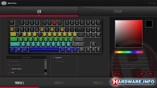 Cooler Master MasterKeys Pro S RGB Red Switch